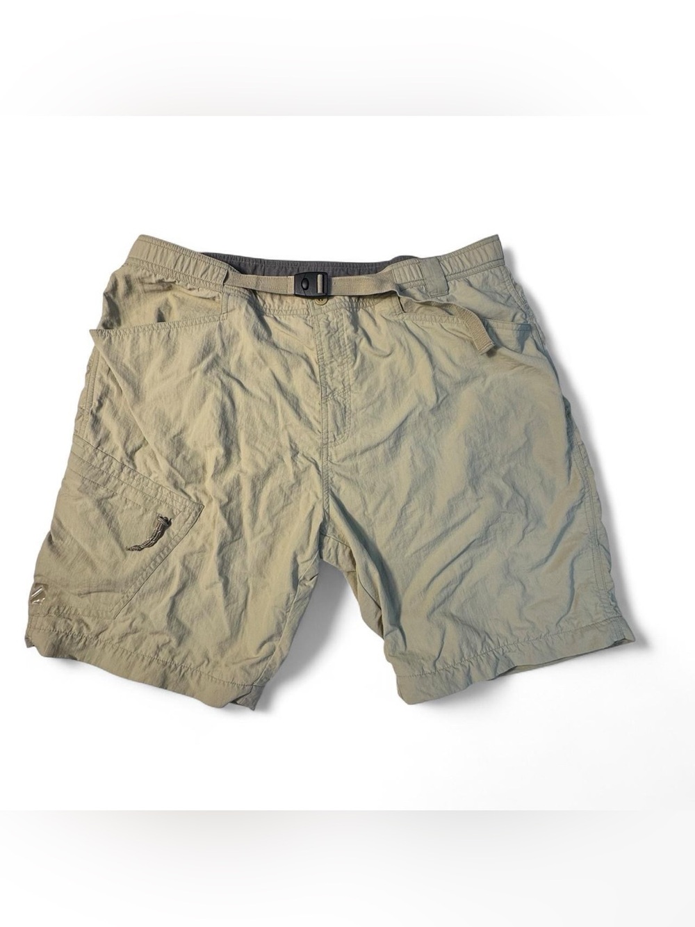 Alpine Design Men's Khaki Nylon Hiking Cargo Shorts with Belt Size 38 Gorpcore